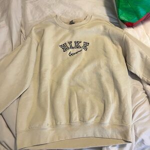 Cow print nike crewneck